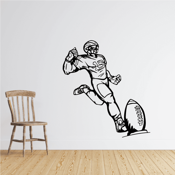 Image of Football Player Wall Decal - Vinyl Decal - Car Decal - CDS142