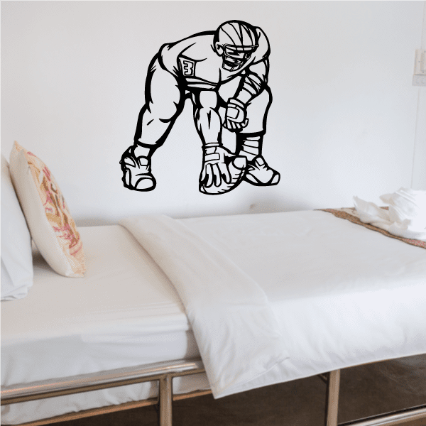 Image of Football Player Wall Decal - Vinyl Decal - Car Decal - CDS143