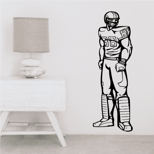 Image of Football Player Wall Decal - Vinyl Decal - Car Decal - CDS144