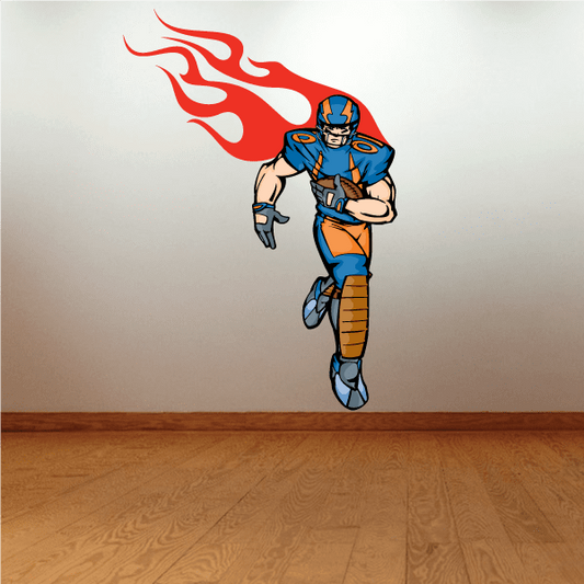 Image of Football Player Wall Decal - Vinyl Sticker - Car Sticker - Die Cut Sticker - CDSCOLOR030