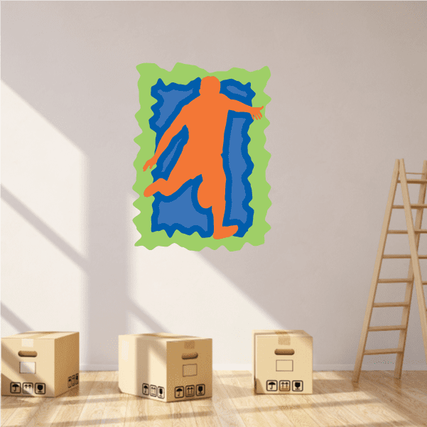 Image of Football Player Wall Decal - Vinyl Sticker - Car Sticker - Die Cut Sticker - CDSCOLOR051