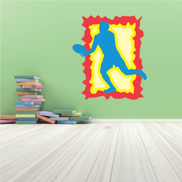 Image of Football Player Wall Decal - Vinyl Sticker - Car Sticker - Die Cut Sticker - CDSCOLOR054