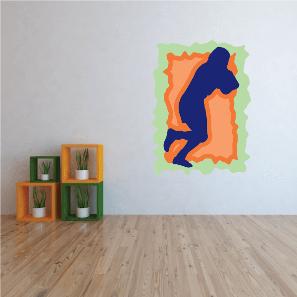 Image of Football Player Wall Decal - Vinyl Sticker - Car Sticker - Die Cut Sticker - CDSCOLOR057