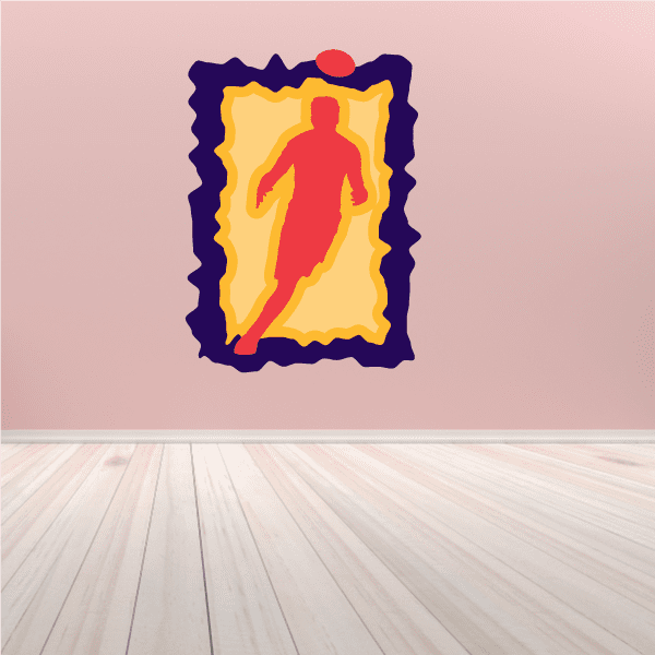 Image of Football Player Wall Decal - Vinyl Sticker - Car Sticker - Die Cut Sticker - CDSCOLOR060