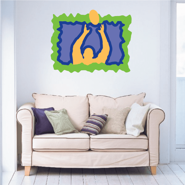 Image of Football Player Wall Decal - Vinyl Sticker - Car Sticker - Die Cut Sticker - CDSCOLOR063