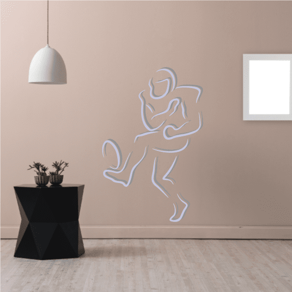 Image of Football Player Wall Decal - Vinyl Sticker - Car Sticker - Die Cut Sticker - CDSCOLOR089