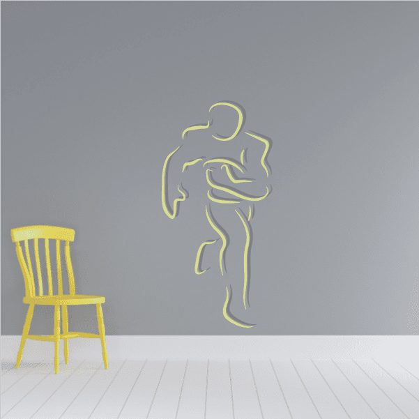 Image of Football Player Wall Decal - Vinyl Sticker - Car Sticker - Die Cut Sticker - CDSCOLOR092