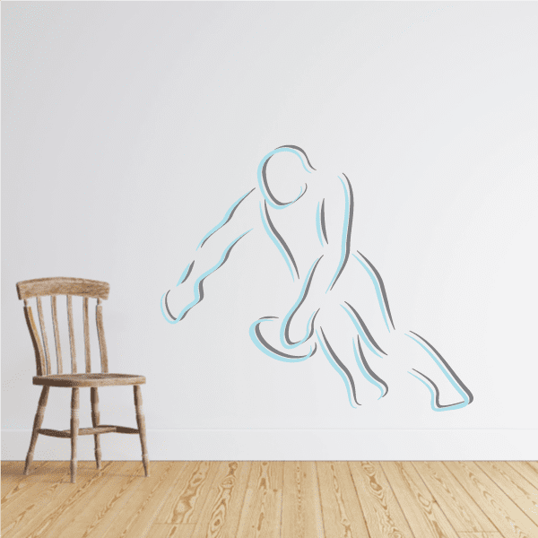 Image of Football Player Wall Decal - Vinyl Sticker - Car Sticker - Die Cut Sticker - CDSCOLOR094