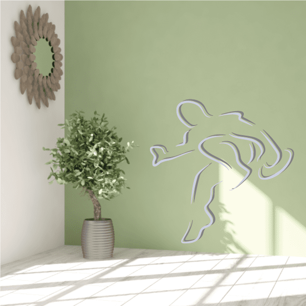 Image of Football Player Wall Decal - Vinyl Sticker - Car Sticker - Die Cut Sticker - CDSCOLOR095