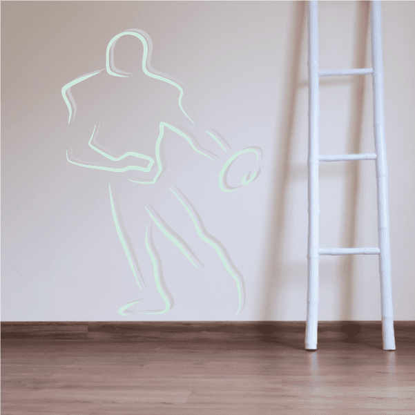 Image of Football Player Wall Decal - Vinyl Sticker - Car Sticker - Die Cut Sticker - CDSCOLOR100