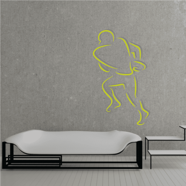 Image of Football Player Wall Decal - Vinyl Sticker - Car Sticker - Die Cut Sticker - CDSCOLOR102
