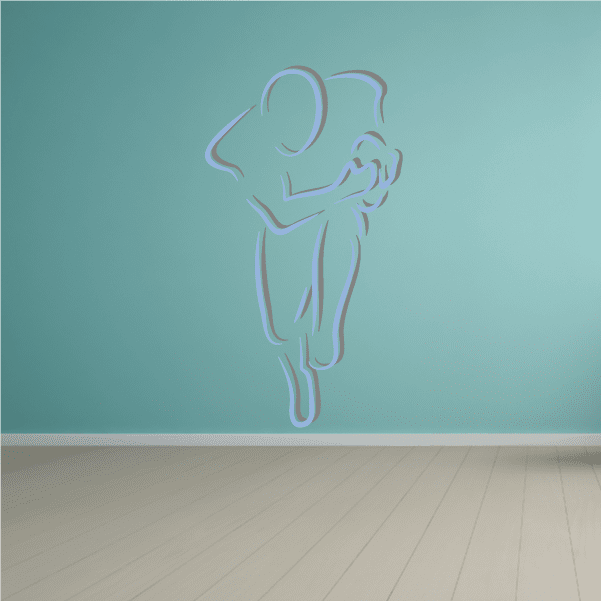 Image of Football Player Wall Decal - Vinyl Sticker - Car Sticker - Die Cut Sticker - CDSCOLOR104