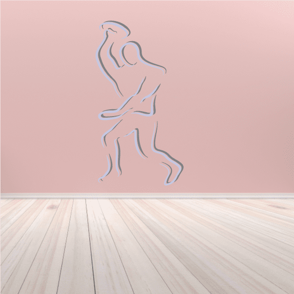Image of Football Player Wall Decal - Vinyl Sticker - Car Sticker - Die Cut Sticker - CDSCOLOR110