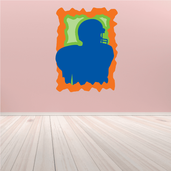 Image of Football Player Wall Decal - Vinyl Sticker - Car Sticker - Die Cut Sticker - CDSCOLOR112