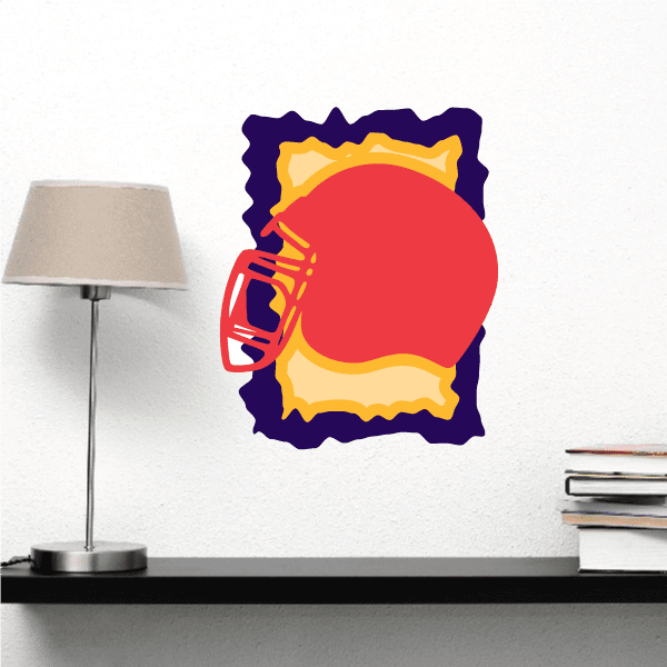 Image of Football Player Wall Decal - Vinyl Sticker - Car Sticker - Die Cut Sticker - CDSCOLOR123