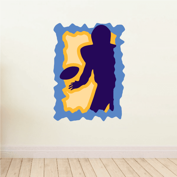 Image of Football Player Wall Decal - Vinyl Sticker - Car Sticker - Die Cut Sticker - CDSCOLOR124