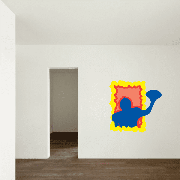Image of Football Player Wall Decal - Vinyl Sticker - Car Sticker - Die Cut Sticker - CDSCOLOR127