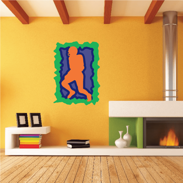 Image of Football Player Wall Decal - Vinyl Sticker - Car Sticker - Die Cut Sticker - CDSCOLOR133