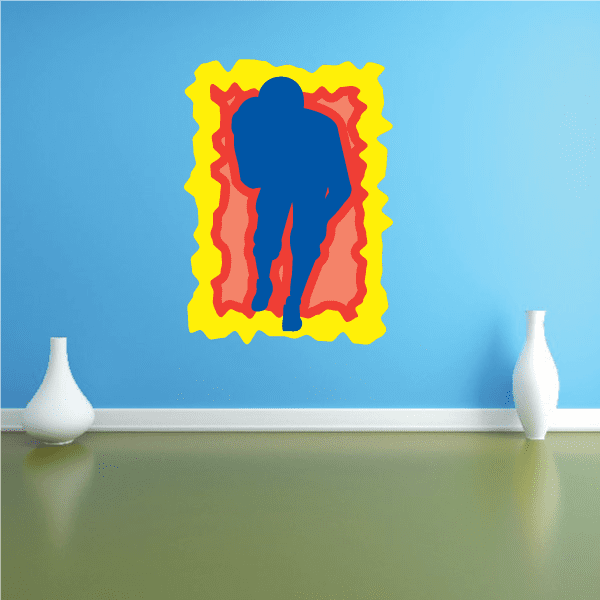 Image of Football Player Wall Decal - Vinyl Sticker - Car Sticker - Die Cut Sticker - CDSCOLOR137