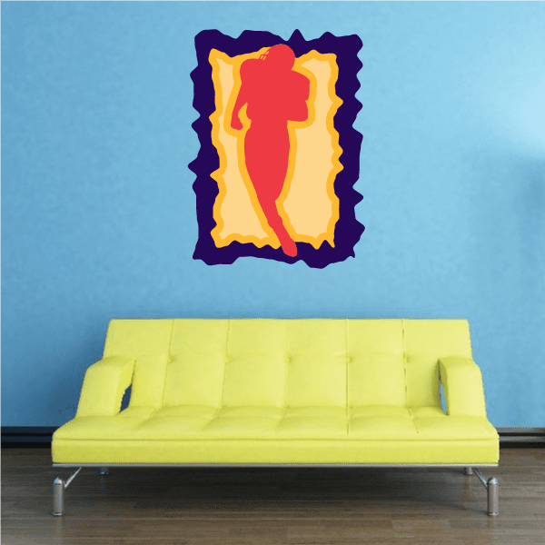 Image of Football Player Wall Decal - Vinyl Sticker - Car Sticker - Die Cut Sticker - CDSCOLOR140
