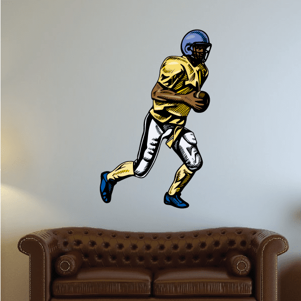 Image of Football Player Wall Decal - Vinyl Sticker - Car Sticker - Die Cut Sticker - CDSCOLOR144