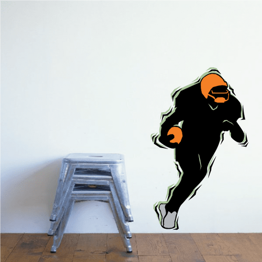 Image of Football Player Wall Decal - Vinyl Sticker - Car Sticker - Die Cut Sticker - CDSCOLOR153