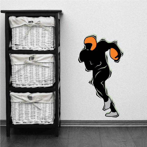 Image of Football Player Wall Decal - Vinyl Sticker - Car Sticker - Die Cut Sticker - CDSCOLOR156