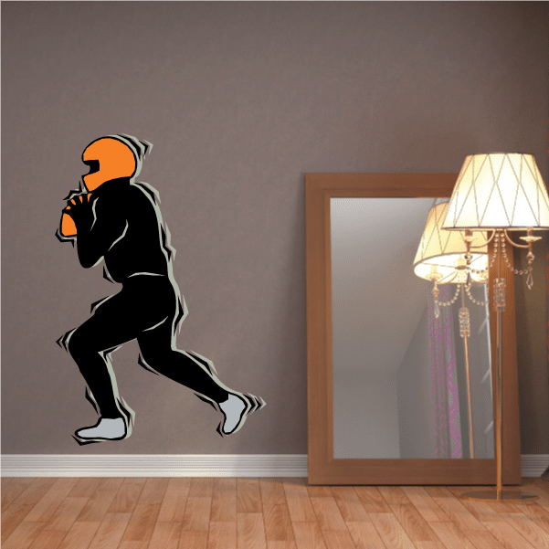 Image of Football Player Wall Decal - Vinyl Sticker - Car Sticker - Die Cut Sticker - CDSCOLOR157