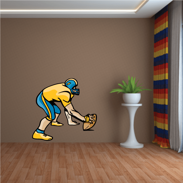 Image of Football Player Wall Decal - Vinyl Sticker - Car Sticker - Die Cut Sticker - CDSCOLOR165
