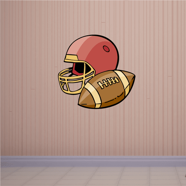 Image of Football Player Wall Decal - Vinyl Sticker - Car Sticker - Die Cut Sticker - CDSCOLOR172