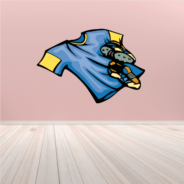 Image of Football Player Wall Decal - Vinyl Sticker - Car Sticker - Die Cut Sticker - CDSCOLOR180
