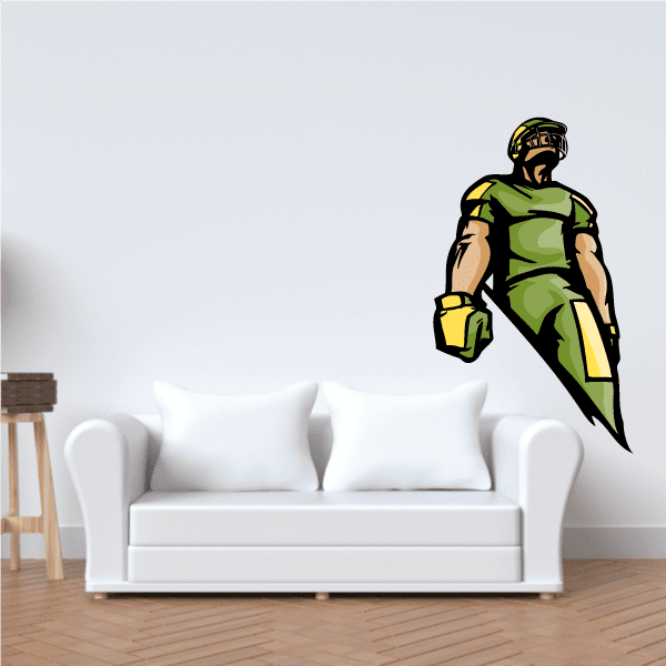Image of Football Player Wall Decal - Vinyl Sticker - Car Sticker - Die Cut Sticker - CDSCOLOR181