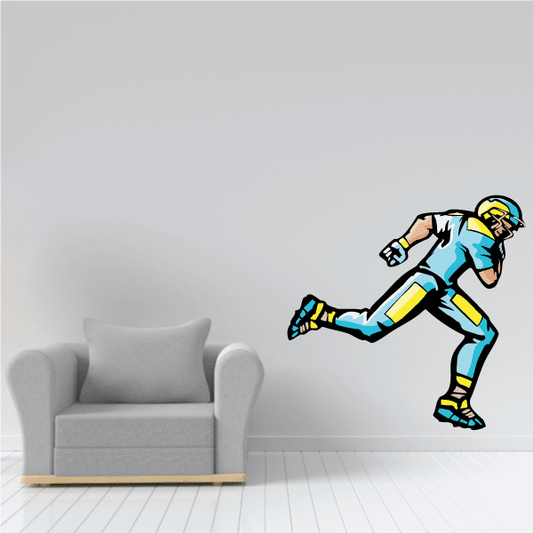 Image of Football Player Wall Decal - Vinyl Sticker - Car Sticker - Die Cut Sticker - CDSCOLOR182