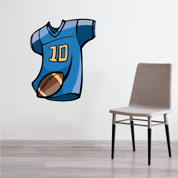 Image of Football Player Wall Decal - Vinyl Sticker - Car Sticker - Die Cut Sticker - CDSCOLOR185
