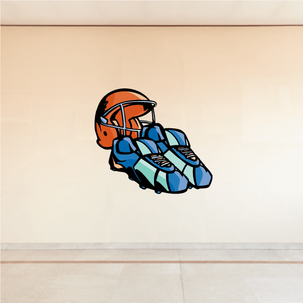 Image of Football Player Wall Decal - Vinyl Sticker - Car Sticker - Die Cut Sticker - CDSCOLOR187