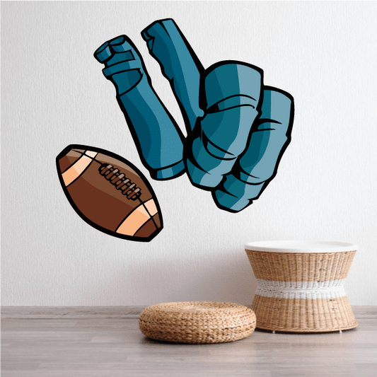 Image of Football Player Wall Decal - Vinyl Sticker - Car Sticker - Die Cut Sticker - CDSCOLOR190