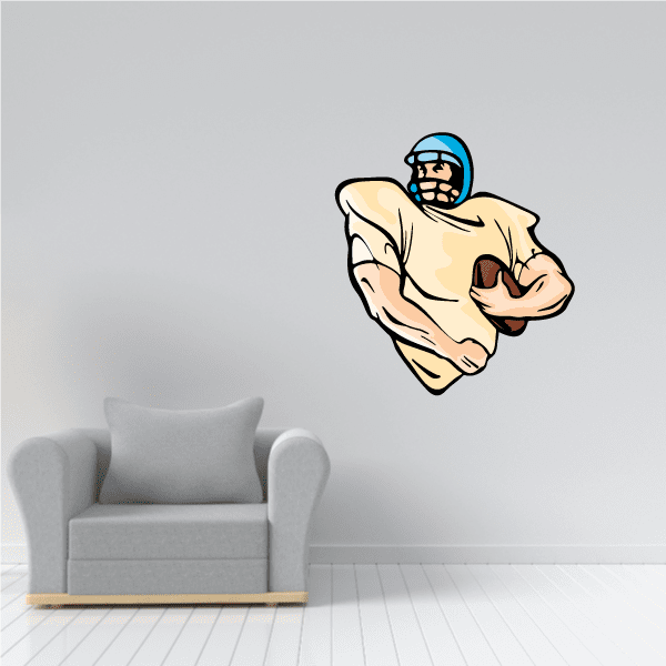 Image of Football Player Wall Decal - Vinyl Sticker - Car Sticker - Die Cut Sticker - CDSCOLOR195