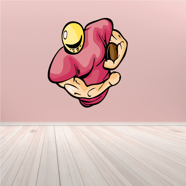 Image of Football Player Wall Decal - Vinyl Sticker - Car Sticker - Die Cut Sticker - CDSCOLOR199