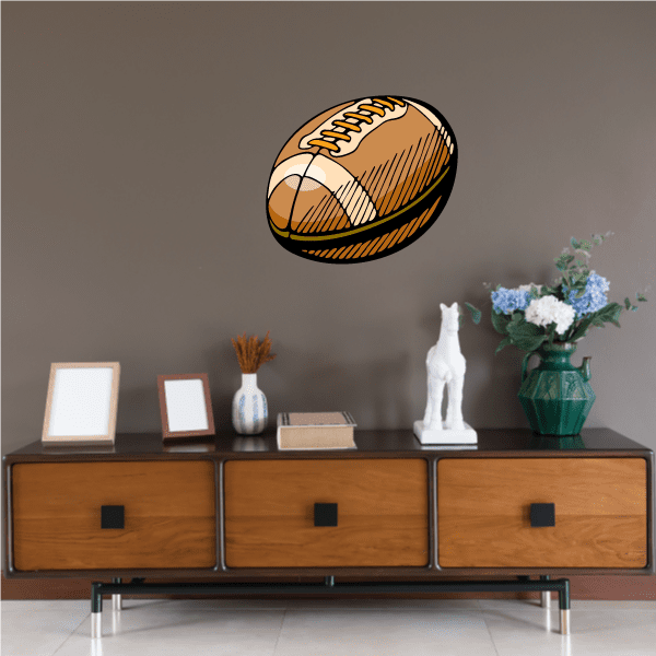 Image of Football Player Wall Decal - Vinyl Sticker - Car Sticker - Die Cut Sticker - CDSCOLOR206