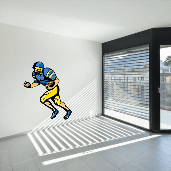 Image of Football Player Wall Decal - Vinyl Sticker - Car Sticker - Die Cut Sticker - CDSCOLOR208