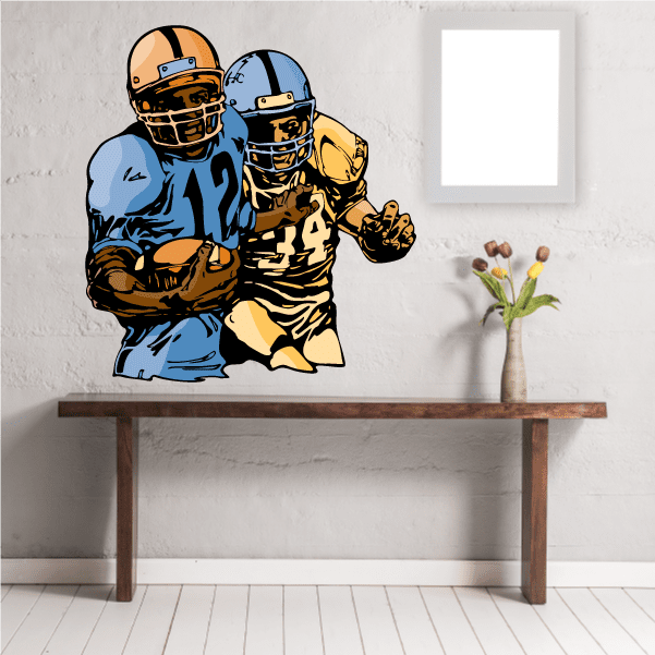 Image of Football Player Wall Decal - Vinyl Sticker - Car Sticker - Die Cut Sticker - CDSCOLOR222