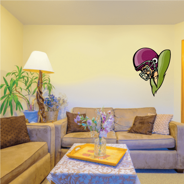 Image of Football Player Wall Decal - Vinyl Sticker - Car Sticker - Die Cut Sticker - CDSCOLOR224