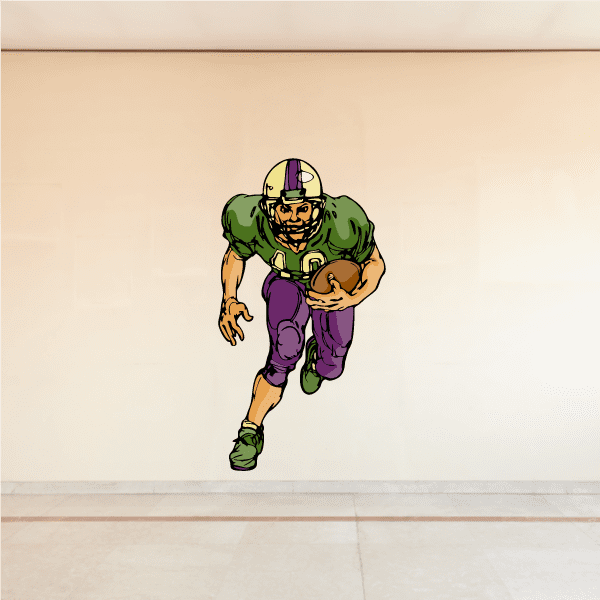 Image of Football Player Wall Decal - Vinyl Sticker - Car Sticker - Die Cut Sticker - CDSCOLOR228