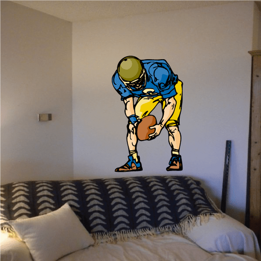 Image of Football Player Wall Decal - Vinyl Sticker - Car Sticker - Die Cut Sticker - CDSCOLOR231