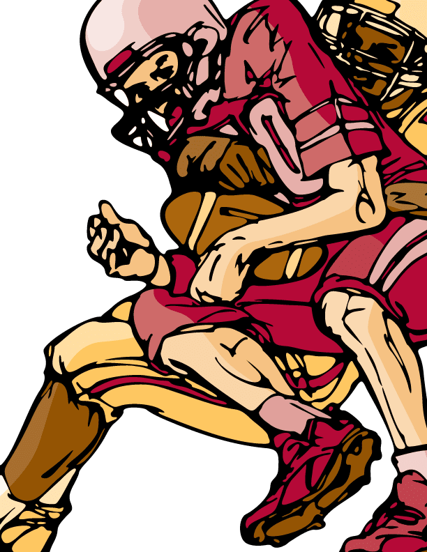 Image of Football Player Wall Decal - Vinyl Sticker - Car Sticker - Die Cut Sticker - CDSCOLOR242