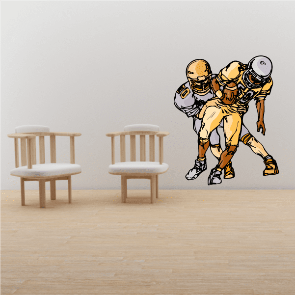 Image of Football Player Wall Decal - Vinyl Sticker - Car Sticker - Die Cut Sticker - CDSCOLOR245