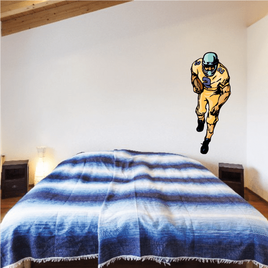 Image of Football Player Wall Decal - Vinyl Sticker - Car Sticker - Die Cut Sticker - CDSCOLOR250