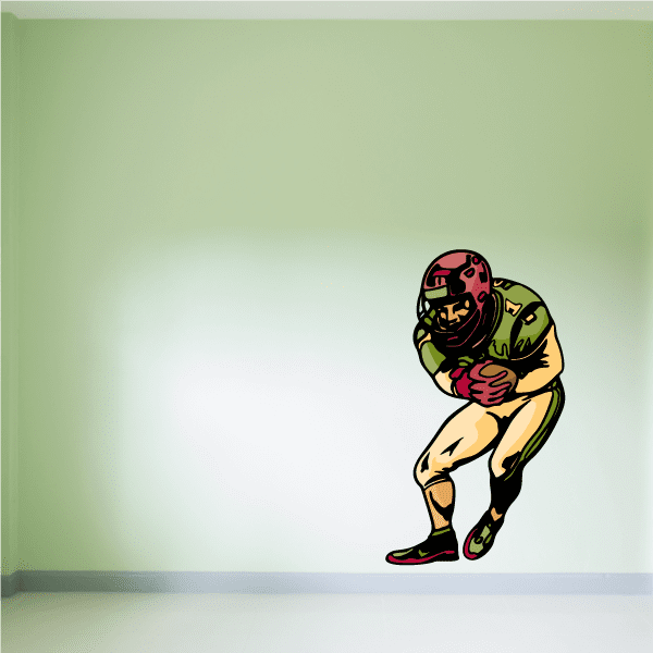 Image of Football Player Wall Decal - Vinyl Sticker - Car Sticker - Die Cut Sticker - CDSCOLOR255