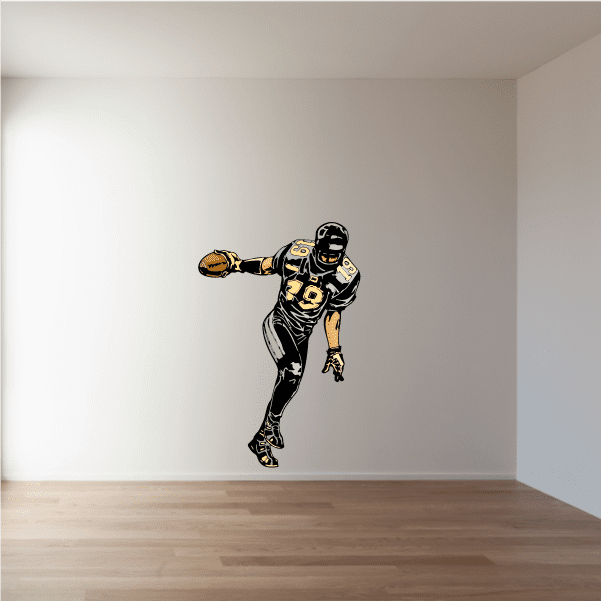 Image of Football Player Wall Decal - Vinyl Sticker - Car Sticker - Die Cut Sticker - CDSCOLOR256