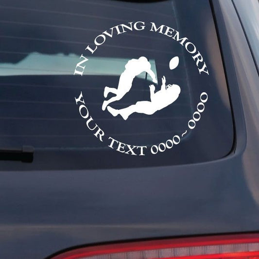 Image of Football Players Custom In Loving Memory Decal